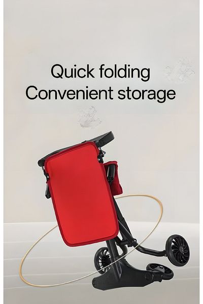 COOYA Lightweight Baby Stroller, Foldable Baby Stroller, Suitable for Travel Outdoor (Red)