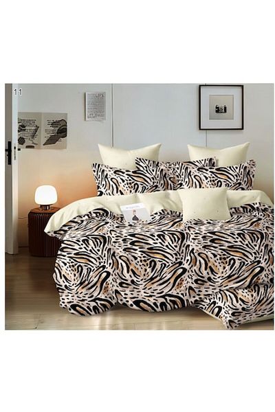 OEM Bed linen, double, 6 components, 245x250 cm, animal print