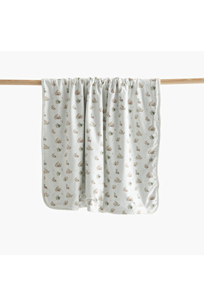 Juniors بطانية استقبال بطبعة أرنب - 70×70 سم