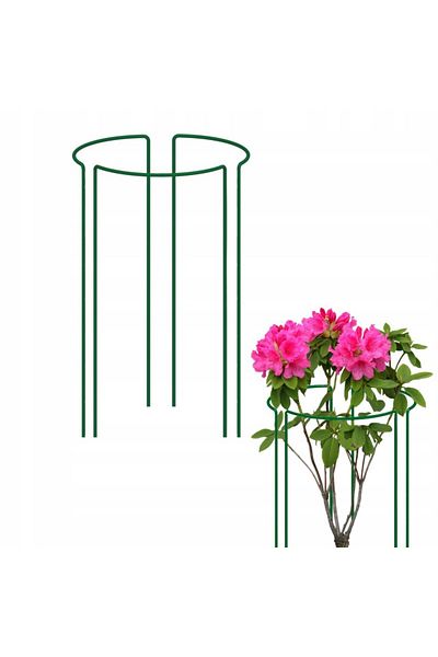 PROCART Suport metalic pentru flori, set de 3 piese, verde, 15x45 cm