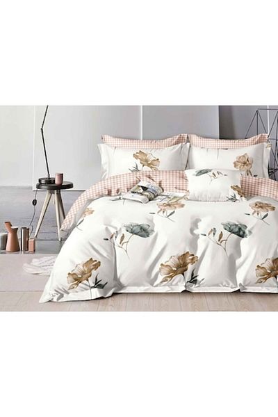 OEM Double Bed Linen, 2 Persons, 4 Pieces, 240x250 cm, Floral Print
