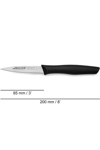 ARCOSS Cuțit zimțat NOVA pentru curățarea fructelor și legumelor, lungime 85/200 mm