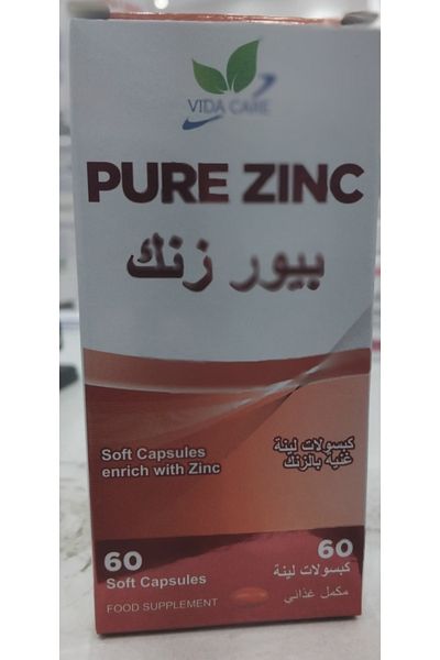 VIDA CARE PURE ZINC 30 MG 60 CAPSULES