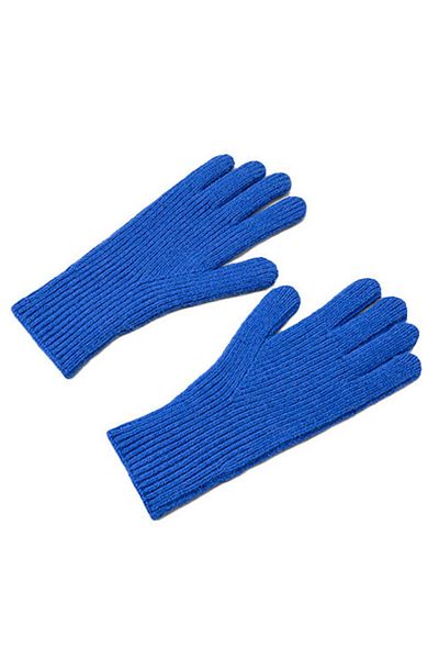 Hurtel Mănuși de telefon tricotate cu decupaje pentru degete, unisex, albastre