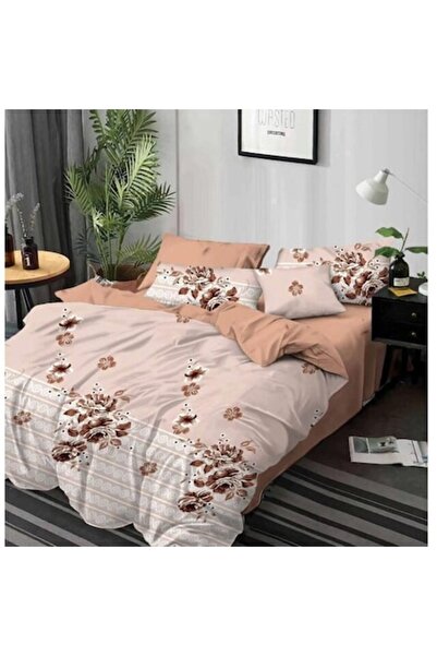 OEM Cearșaf de pat dublu, 6 piese, 2 persoane, 245x250 cm, imprimeu multicolo...