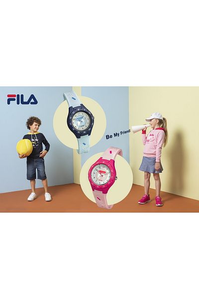 Fila Kids Unisex Analog Watch, White 38-204-101, 26–30 mm