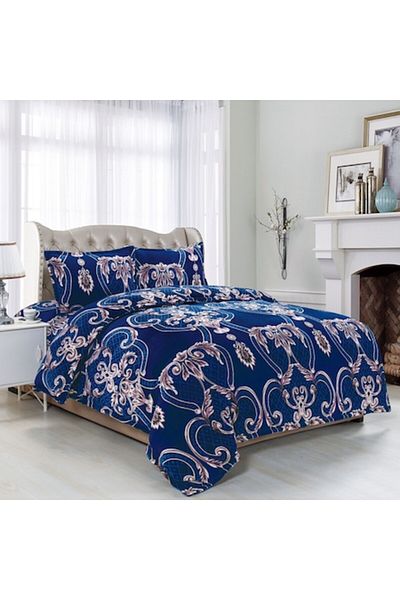 OEM Lenjerie de pat cocolino, cu elastic, 2 persoane, 4 piese, 180x200 cm, multicolor