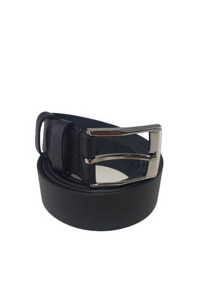 OEM Men's leather belt, black, width 3.5 cm, M3