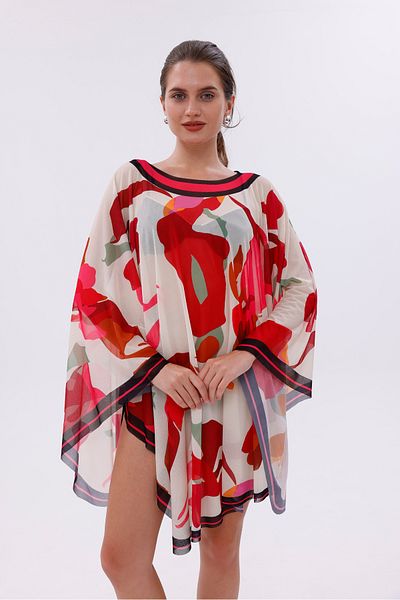 tarzınısec Short Kimono Pareo - Hijab Pareo - Belt Model 180X135 cm