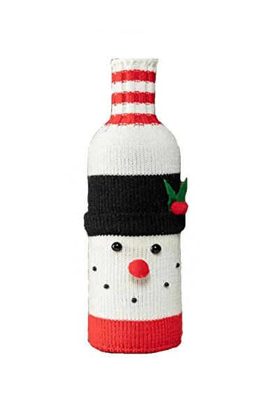 Zrtf husă pentru sticlă de vin, model om de zăpadă, textil, multicolor, 28 x ...