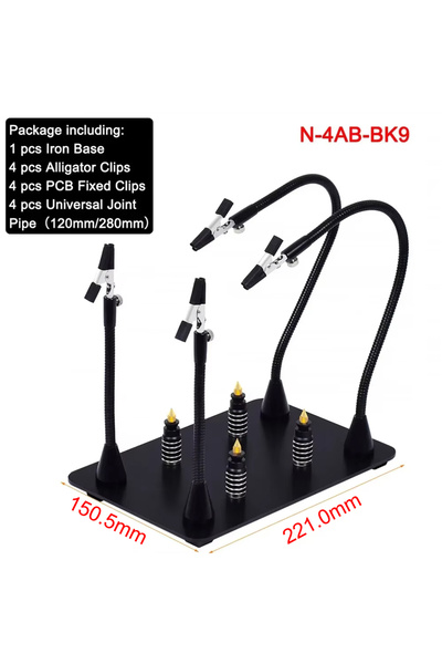 Choice4 DC 5V N-4AB-BK9 NEWACALOX PCB Fixture Clips Soldering Holder Third Ha...