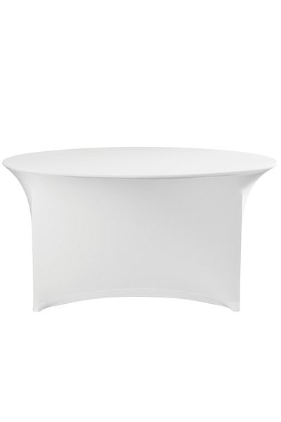 HENDI Obrus okrągły bez prasowania śr. 180cm tkanina Jersey biały - 814451