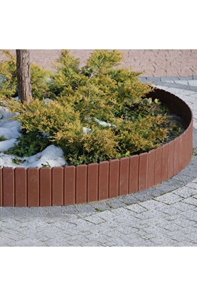 PROCART Garden palisade, decorative fence 24x100 cm, hidden joints, brown