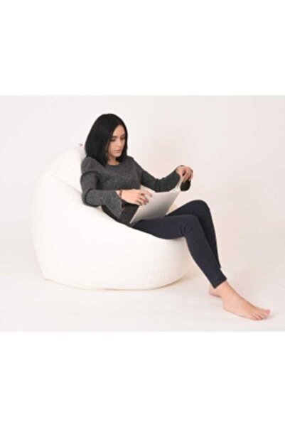 Pufrelax Fotoliu Relaxo XL, Material Piele Ecologica - Alb