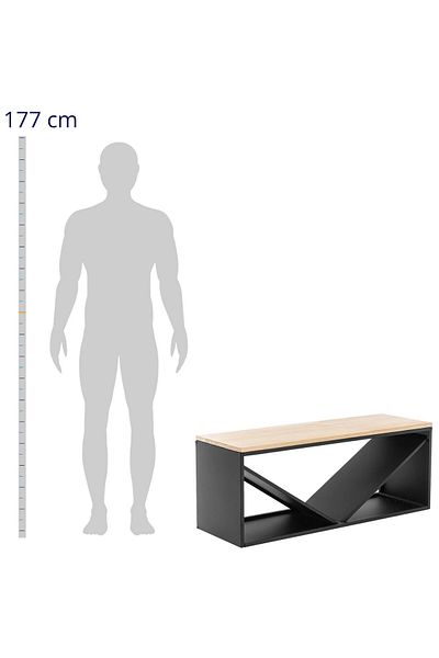 Hillvert Suport pentru lemne de foc cu banchetă 104 x 35 x 41 cm