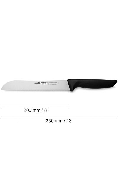 ARCOSS Cuțit de pâine zimțat NIZA, lungime 200/332 mm