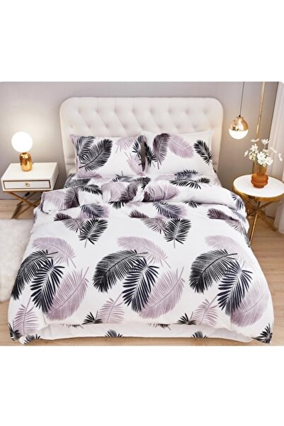 OEM Lenjerie de pat dublă, Cocolino, ferigă, 4 piese, 2 persoane, 220x230 cm ...