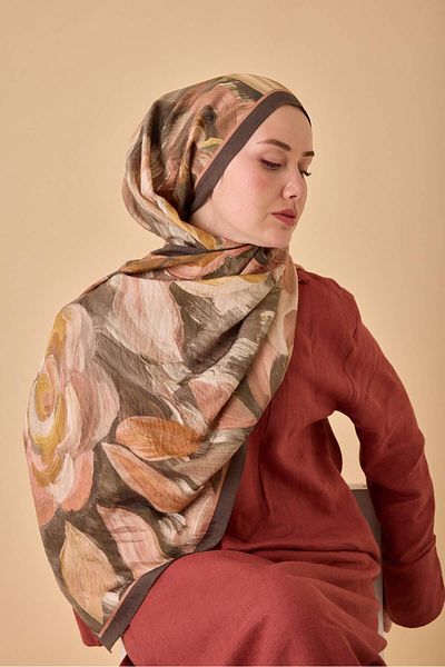 Mahal Silkhome Rose Pattern Mayda Shawl