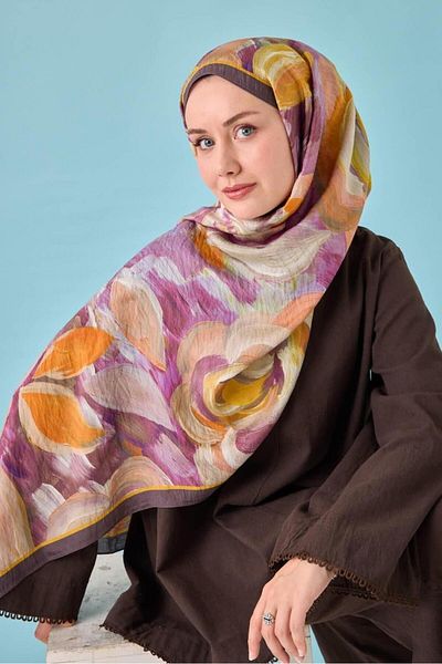 Mahal Silkhome Rose Pattern Mayda Shawl