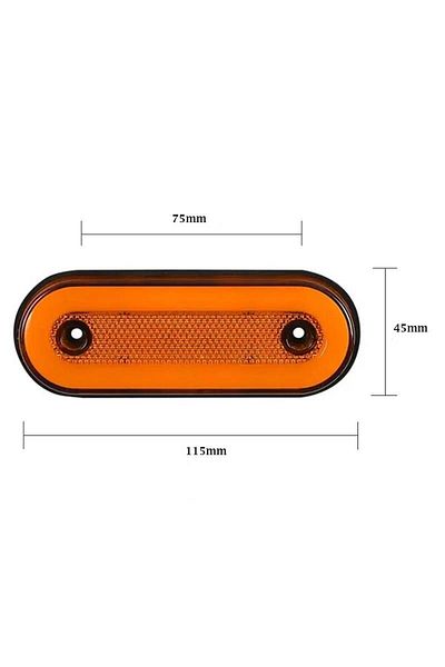 BGRJ Automotive Set of 2 yellow VG1 clearance lamps, LED warning lamp, 12-24V