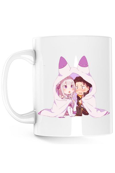 OEM Cana Re Zero Subaru Emilia Best Waifu Magic Another World, alba, 330 ml