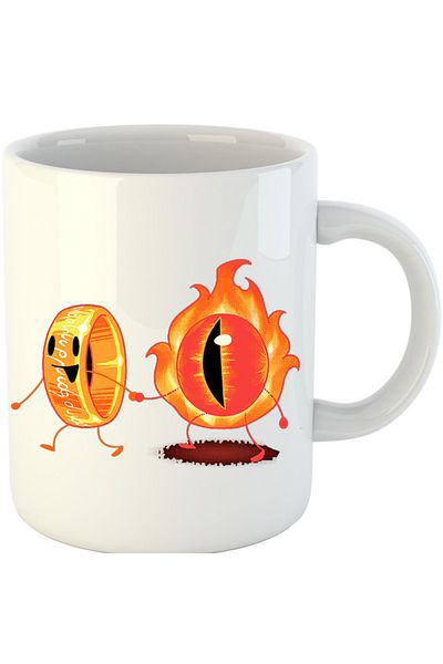 OEM Cana Lord of the Rings Eye Cute Illustration Friends Drama, alba, 330 ml