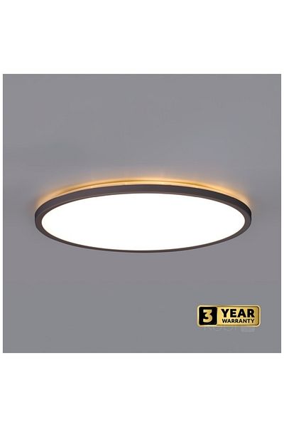 Kobi Round Nivera LED ceiling light with motion sensor and light 32W, 3040lm, IP54, CCT, black,