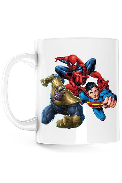 OEM Cana Thanos Superman Spiderman Hero Gems Avangers, alba, 330 ml