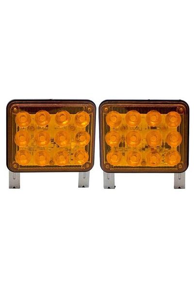 BGRJ Automotive Yellow strobe lights 12 led, warning lights 12-24V, CS34