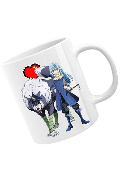 OEM Cana TenSura Slime Isekai Rinmuru Ranga Minecraft Heart, alba, 330 ml