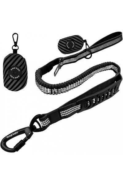 Amai Keto Dog Leash, Nylon, Black, 106-150 Cm