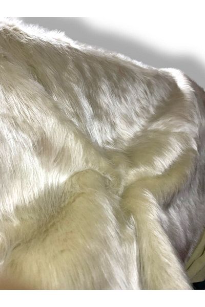 PLUSH STUDIO HALF MT - Ymf Long Shaggy, Beige Cream Brisa βελούδινο ύφασμα 100x150cm Υφασμάτινο βελούδινο για το σπίτι