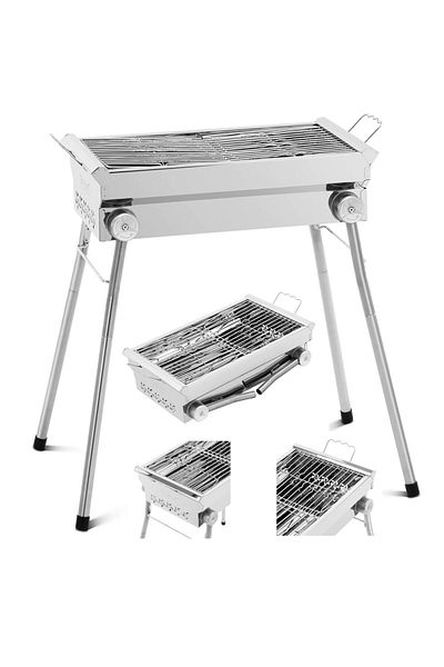 Royal Catering Grătar pliabil pe cărbune cu grătar 43 x 25 cm