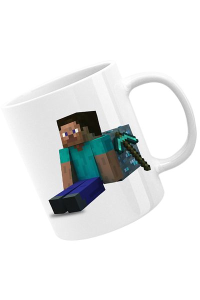 OEM Cana Minecraft Diamond Cube Pickaxe Mining Sit Steve, alba, 330 ml