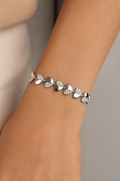 G Sport POLO Steel Heart Motif Detailed Bracelet