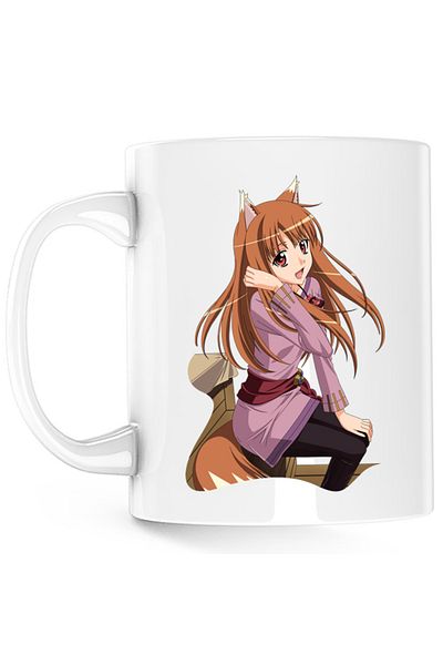 OEM Spice And Wolf Holo Anime Drawings Mug, white, 330 ml
