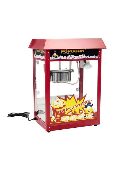 Royal Catering Automat de popcorn de bar cu acoperiș roșu