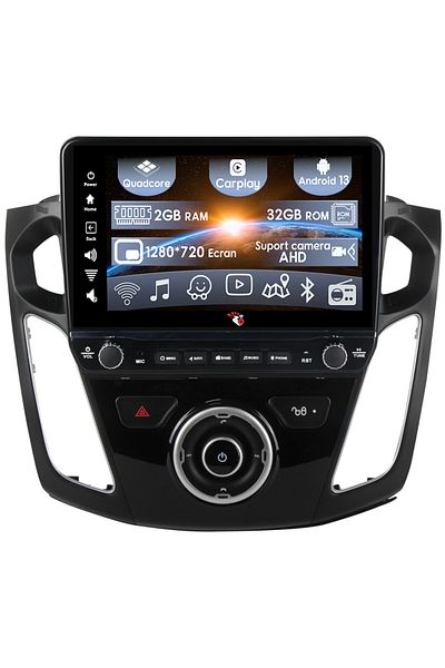 navi-it Navigatie dedicata Ford Focus 2012-2018 cu butoane rotative model 2024, 9 Inch, 2GB RAM 32GB ROM, Qu