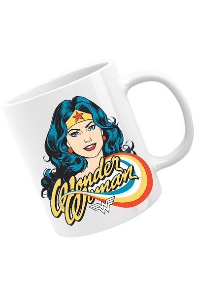 OEM Cana Wonder Woman Retro Comics Star Beautiful Power, alba, 330 ml