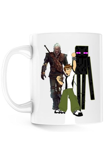 OEM Cana Ben 10 Watch Minecraft Enderman Witcher Gerald Sword, alba, 330 ml