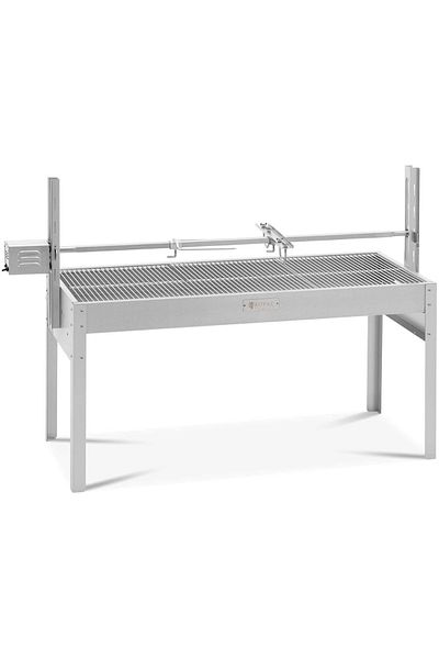 Royal Catering Grătar pe cărbune cu rotisor electric pentru friptura unui purceluș 13 W 40 kg 127 cm