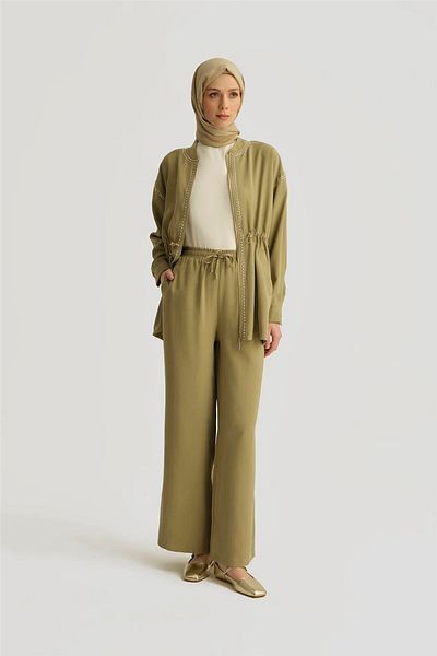 Armine Elastic Pants 25Yd4229-2 Khaki
