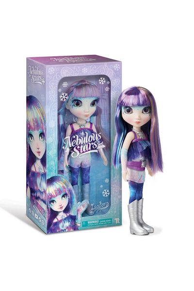 NEBULOUS STARS Collectible doll, Nebulous Star, Isadora, with colorful hair and magical accessories, 38 cm