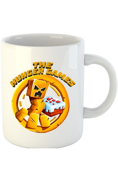 OEM Cana The Hunger Games Minecraft Logo Cake Creeper, alba, 330 ml