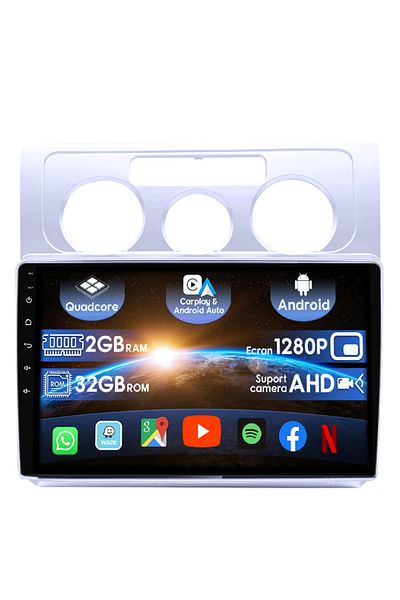 navi-it Navigatie dedicata VW Touran 2003-2015, 2GB RAM 32GB ROM, Quad Core, Display 9" IPS Full HD, Carplay