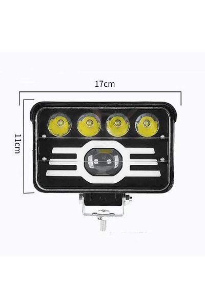 BGRJ Automotive Bicolor LED projector S937, white and yellow, positions and magnifying glass, 196W
