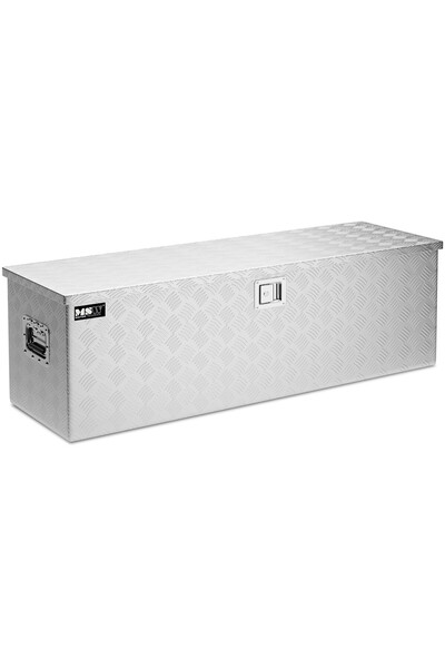 MSW Skrzynia narzędziowa transportowa aluminiowa zamykana na klucz 150 l 124 x 38.5 x 38.5 cm