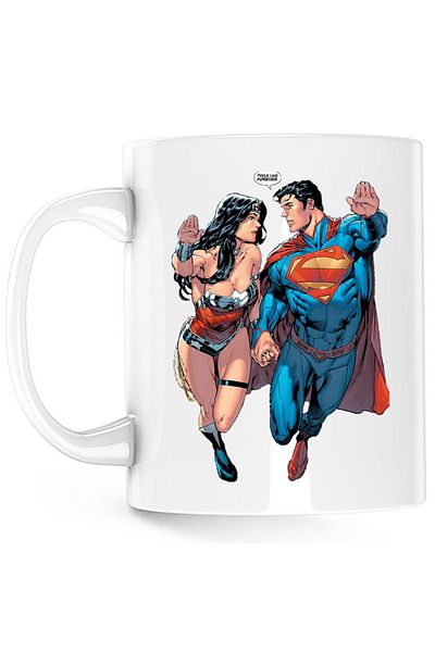 OEM Cana Wonder Woman Superman Lovers Superpowers American Heroes, alba, 330 ml