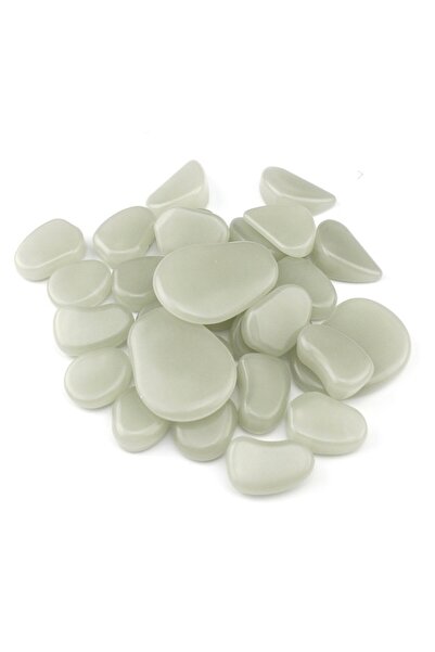 PROCART Glow in the dark decorative, translucent phosphorescent pebbles that illuminate turquoise 500 g
