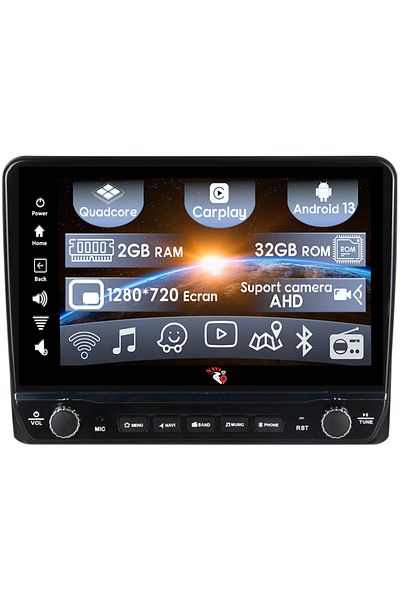 navi-it Navigatie dedicata Kodiaq 2016-2018 cu butoane rotative model 2024, 9 Inch, 2GB RAM 32GB ROM, Quadco
